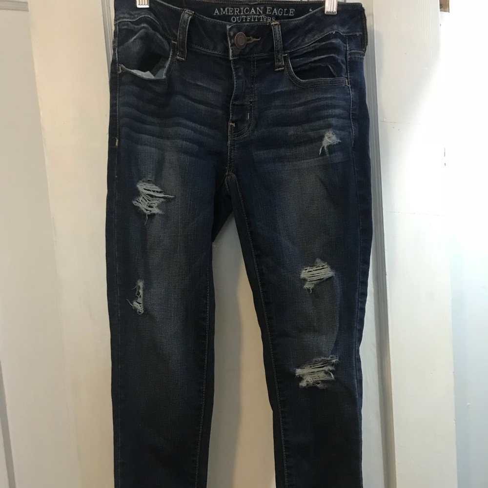 Distressed jeans
